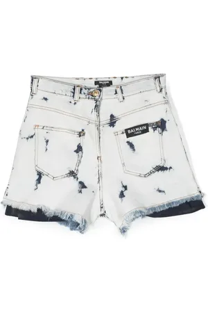 Balmain Korta jeansshorts med blekt effekt