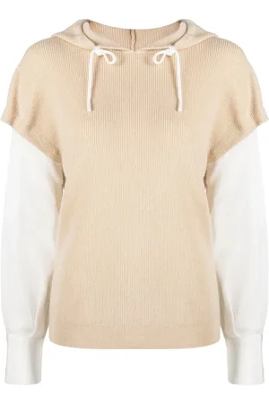 MAX & MOI Tvåfärgad hoodie med dragsko