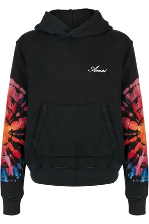 AMIRI Batikmönstrad hoodie med broderad logotyp