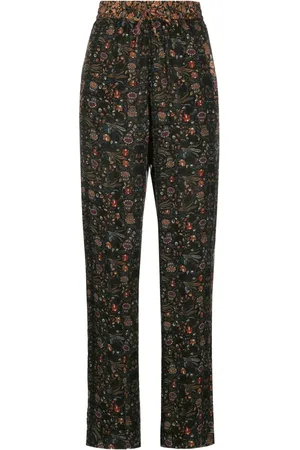 Isabel Marant Ozio blommiga sidenbyxor