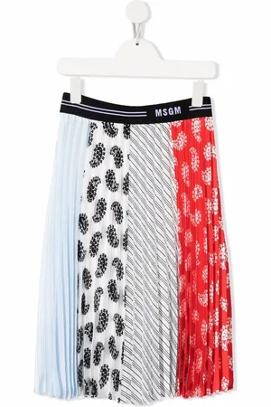 Msgm Plisserad kjol med lappdesign