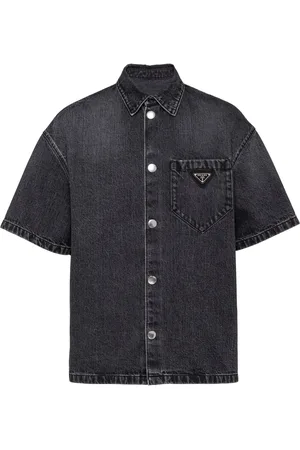 Prada Jeansskjorta med logotyp