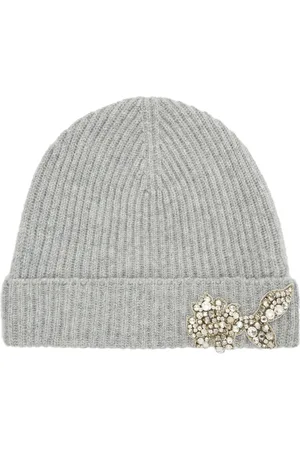 Erdem Ribbstickad mössa med strass