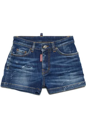 Dsquared2 Jeansshorts med slitning