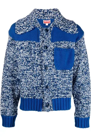 Kenzo Stickad kofta med kontrastpanel