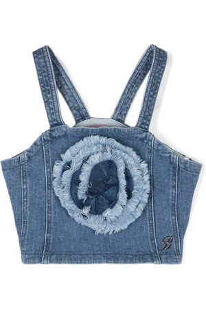 MISS BLUMARINE Croptop med blomma