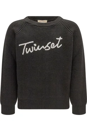 Twin-Set Sweatshirt med logotypstämpel