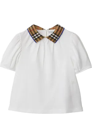 Burberry Pikétröja med rutig krage