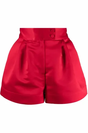 Styland Satinshorts med hög midja