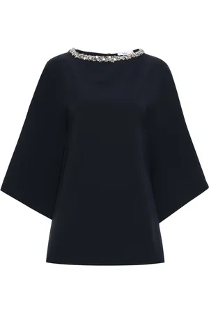 Safiyaa Arama draperad blus med strass