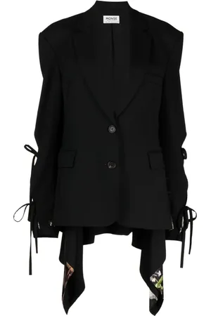 MONSE Enkelknäppt blazer med lagerdesign