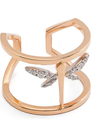 ANAPSARA Mini Dragonfly diamantring i 18K roséguld