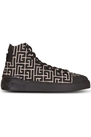 Balmain Höga sneakers med monogram