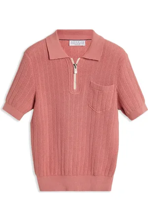 Brunello Cucinelli Stickad pikétröja