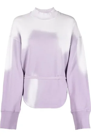 The Attico Batikmönstrad sweatshirt med knytning i midjan
