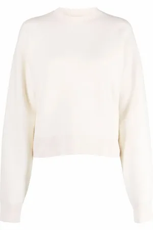 Jil Sander Stickad tröja med rundad hals