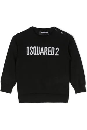 Dsquared2 Intarsiastickad tröja med logotyp