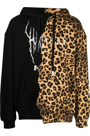 HACULLA Leopardmönstrad hoodie med panel