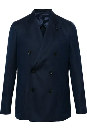 LARDINI Enkelknäppt blazer med trubbigt slag