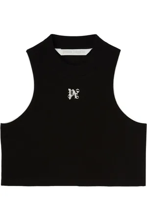 Palm Angels Kort linne med monogram