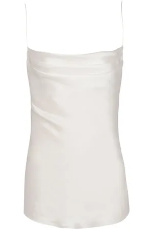 Balmain Draperad satintopp