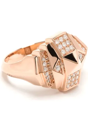 Statement Diamantring i 18K roséguld