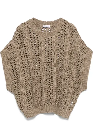 Brunello Cucinelli Ribbat linne i bomull