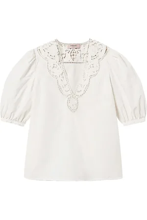 Twin-Set Blus med engelsk brodyr