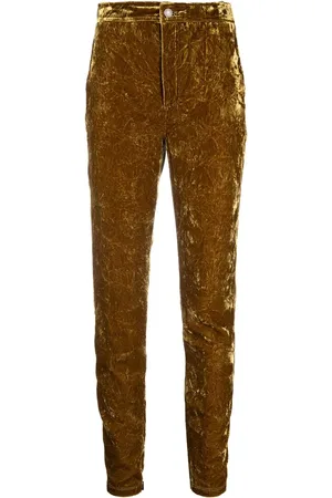 Saint Laurent Byxor med sammetseffekt