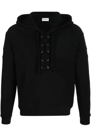 Saint Laurent Hoodie med snörning i fram