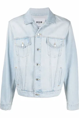 Msgm Jeansjacka med logotypmärke