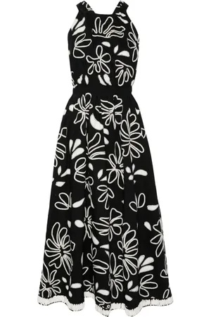 ULLA JOHNSON Viola klänning med blomsterbrodyr