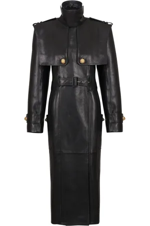 Balmain Trenchcoat i lammskinn