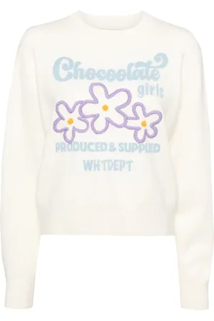 Chocoolate Tröja med blomsterbrodyr