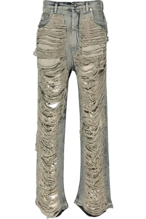 Rick Owens Geth jeans med sliten finish