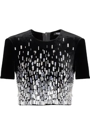 Balmain Kort blus med paljetter