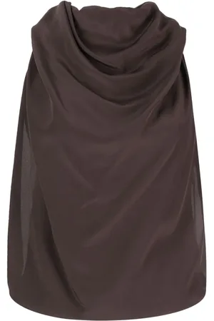 Lanvin Draperad ärmlös topp