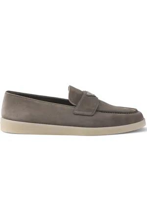 Prada Läderloafers med logotyp