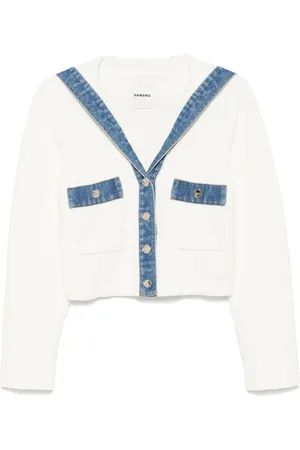 Sandro Hoodie med jeanskant