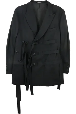 YOHJI YAMAMOTO Worsted Tasmania blazer i bälte och ull