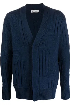 Lanvin Stickad kofta med dold knäppning