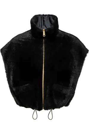 Prada Vändbar kort fårskinnsväst