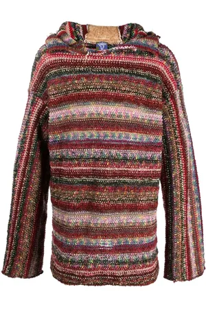 Vitelli Randig hoodie i återvunnen ull