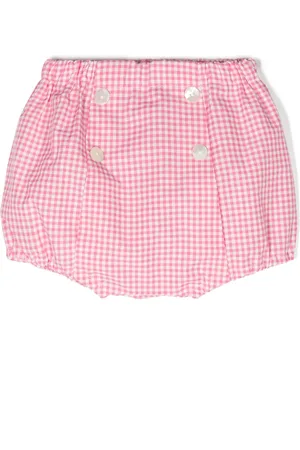 SIOLA Dubbelknäppta ginghamrutiga shorts