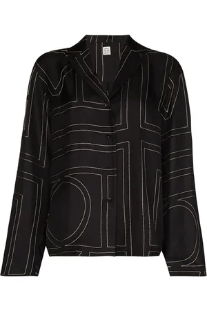 Totême Sanville sidenskjorta med monogram