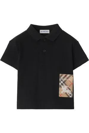 Burberry Pikétröja med rutig etikett