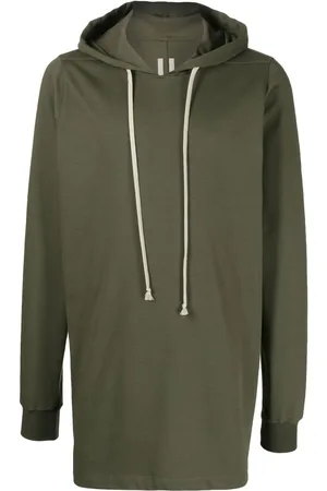 Rick Owens Lång hoodie med dragsko