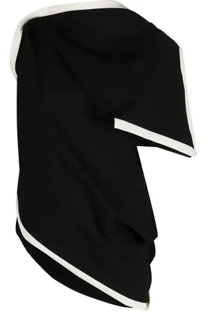 Issey Miyake Asymmetrisk draperad blus