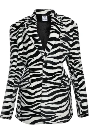 Vetements Zebramönstrad blazer i oversize