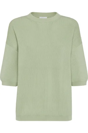 Brunello Cucinelli English ribbstickad tröja